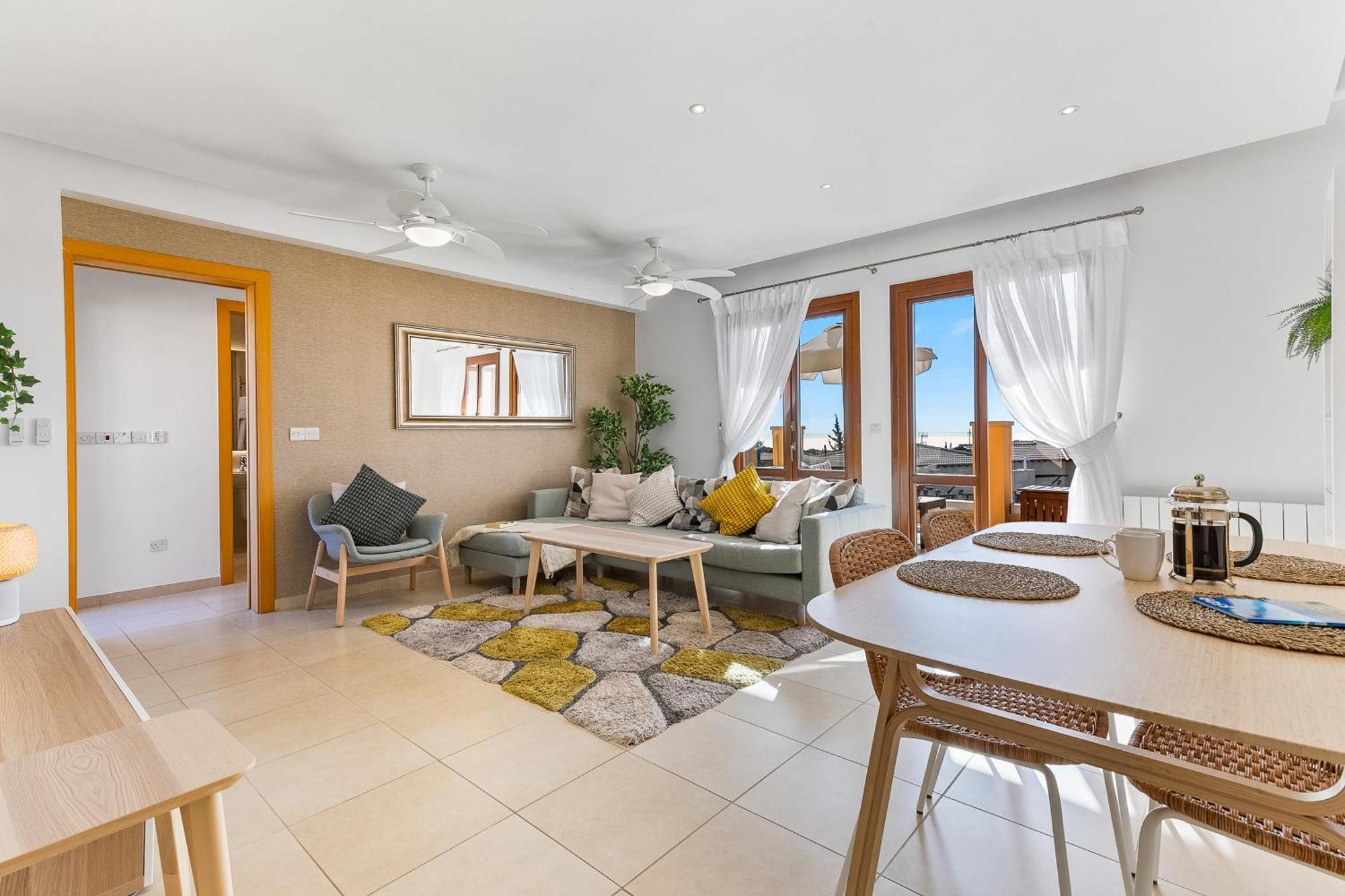 2 Bedroom Apartment Thalassa With Sea And Sunset Views, Aphrodite Hills Resort Куклия Екстериор снимка